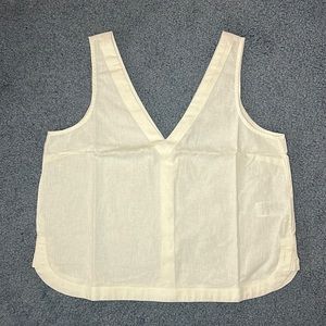 Madewell Linen Button Back Tank